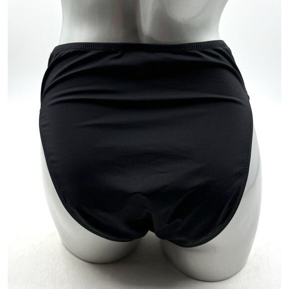 Jessica Simpson High Waist Swimsuit Bottoms Size Medium Black Solid Womens - Picture 3 of 5